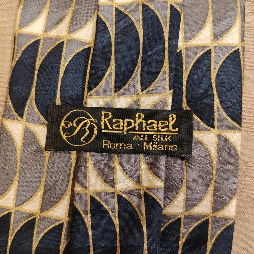 Raphael All Silk Patterned Tie, Excellent Used Condition! (EUC)